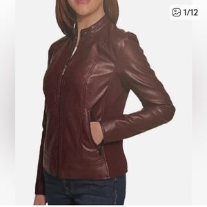 KENNETH COLE NEW YORK LADIES FAUX LEATHER JACKET